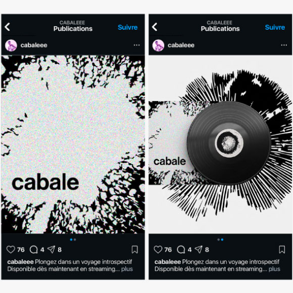 Mockup instagram annonce sortie album Cabale