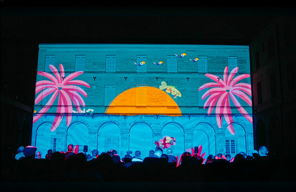 projection coeur de ville sur l'agora