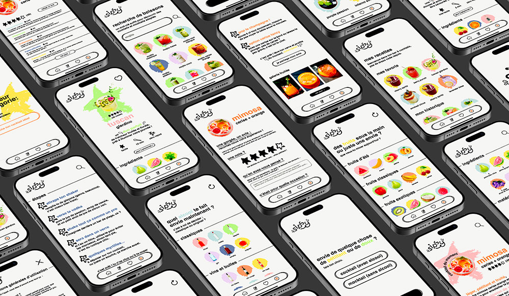 mise en situation écrans de l'application sipsy